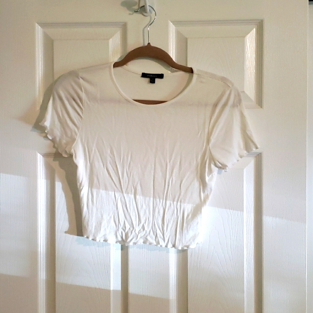 White crop Tee